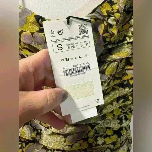 ZARA One Shoulder Mini Dress - Picture 4 of 8